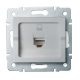 Kanlux 25227 LOGI 02-1400-043 ezüst adatcsatlakozó aljzat (RJ45 Cat 6 Jack)