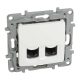 Legrand Niloé 2xRJ45 Cat.6 STP körmös aljzat, fehér Legrand 764576