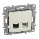 Legrand Niloé RJ11 + RJ45 Cat.5 UTP csatlakozóaljzat, bézs Legrand 764670