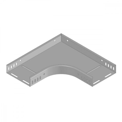 KOPOS 90°-os sarokidom 500x110mm kábeltálcához E90, Tüzihorganyzott, O 90X110X500_F