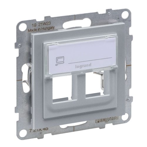 Legrand Suno kettős keystone adapter, alumínium, Legrand 721345