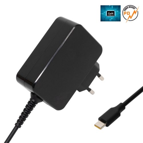 Home NBC 65W univerzális USB-C gyorstöltő, maximális terhelhetőség 65 Watt,  GaN technológia, hagyományos és PD eszközökhöz, NBC_65W