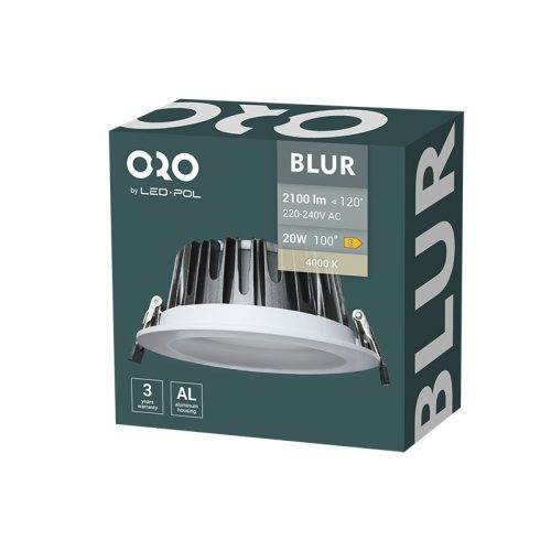 ORO BLUR LED 20W NW-W Süllyesztett lámpatest, ORO21034 SpectrumLED