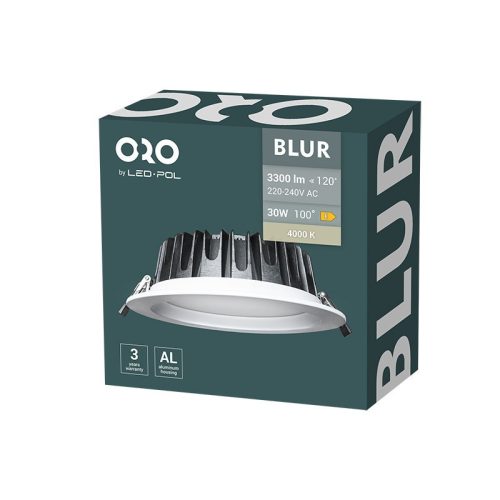 ORO BLUR LED 30W NW-W Süllyesztett lámpatest, ORO21035 SpectrumLED