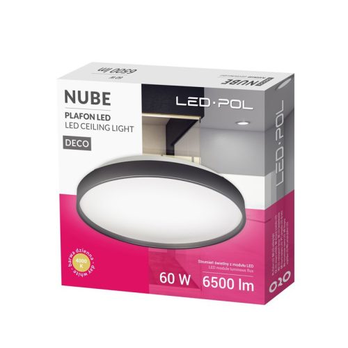 ORO-NUBE-BLACK-60W-DW Fali-mennyezeti lámpatest, ORO26029 SpectrumLED