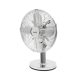 Home TFS 25 asztali fém ventilátor, 30 W, 3 fokozat, 25 cm-es lapátátmérő, oszcillálás, 4 ventilátorlapát, ezüst színű bevonat, TFS_25